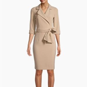 Elegant Tan Women's Dress Black Halo